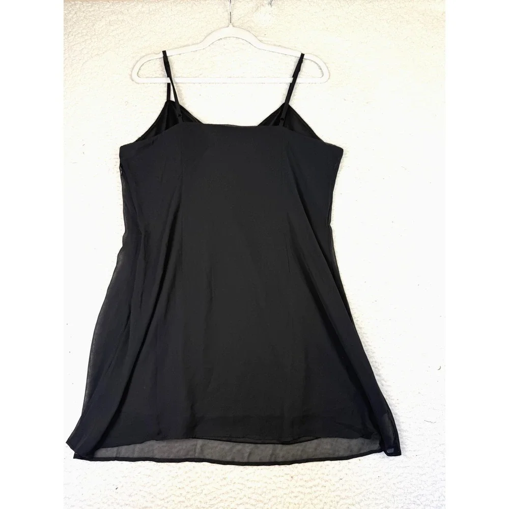 H&M Divided Dress Womens Large Black Slip Lined Babydoll Whimsygoth Feminine
